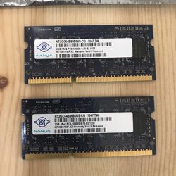 4GB RAM (2x 2GB) PC3-10600S DDR3 1333Mhz