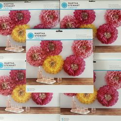 PACKAGE Martha Stewart Crafts Tissue Paper Flower Kit X5