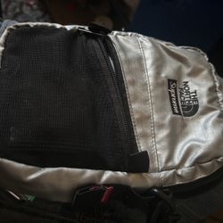 North face/ Supreme Silver Shoulder Bag