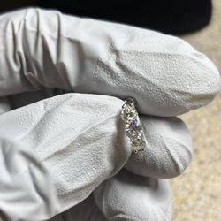 Small Moissanite Huggie Earrings 