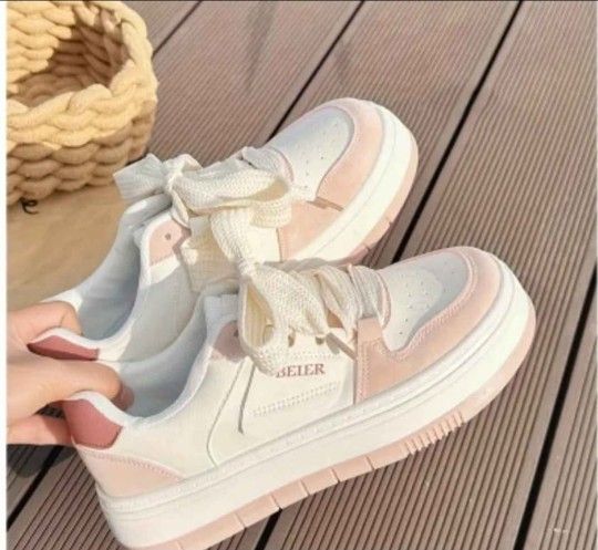 Pink And White Shoes