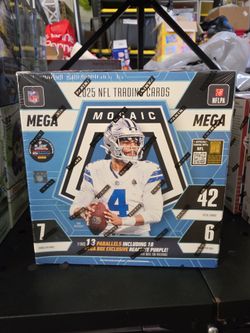 2025 Panini Mosaic NFL Trading Cards Mega Box