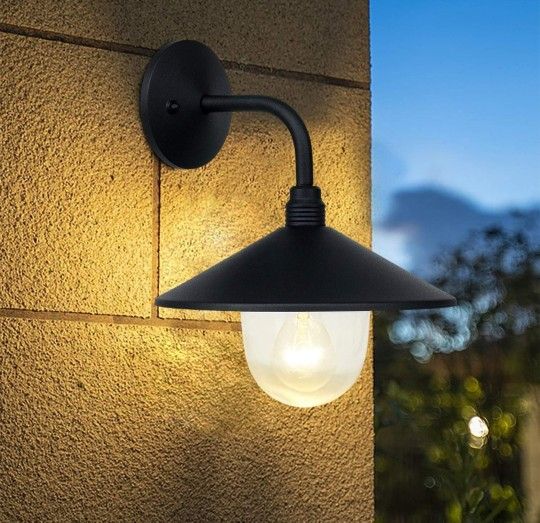 Outdoor Modern Design Wall Down Lighting, High Volt , E26 Base Socket(excl), Aluminum Body with Clear Glass Diffuser, Anti-Rust Waterproof for Outdoor