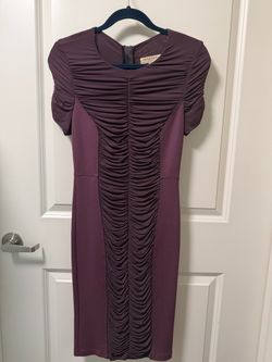 Burberry London Two-Tone Plum colored Ruched Dress