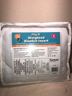 Fairfield Polyester Poly-fil Weighted Blanket Insert 36" x 48" Weight 6 lb White