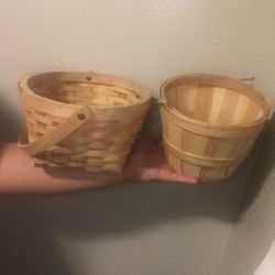 2 Wood Baskets