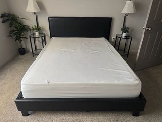 Queen Size Bed Frame + Memory Foam Mattress