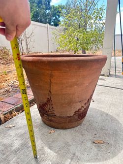 Large clay terracotta plant pot