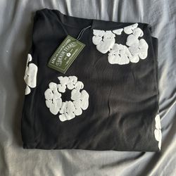 Denim Tears Black Cotton Wreath Hoodie 