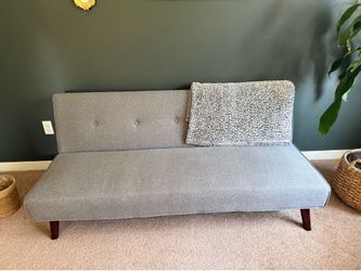 Modern Gray Futon Sofa Bed – Excellent Condition