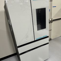 New White Glass Bespoke Family Hub Fridge 1 Year Warranty 