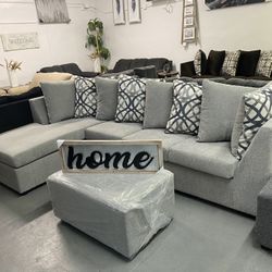 Grey Left Arm Facing Sectional 