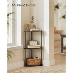 New Toolless Assembly, Corner Shelf Stand, 3-Tier Corner Standing Shelf