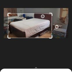 Cherry red 2 closets ,queen size bed with mattress,2 fabric sofa coitch 1 dressing table with 3 draws eveything in new condisions,