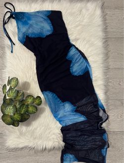 Blue mesh dress (small-large)