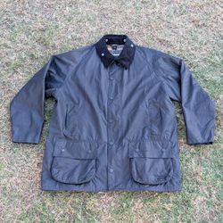 Barbour Beaufort Wax Jacket (Navy) - Coat Size C46/117CM XXL/relaxed XL Classic 