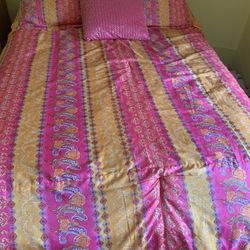 Full-Size Mattress, Boxspring, Frame, And Two Dressers