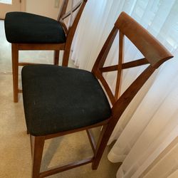 Counter Height Fabric Cushion Chairs (2) with Bonus Standard Chair