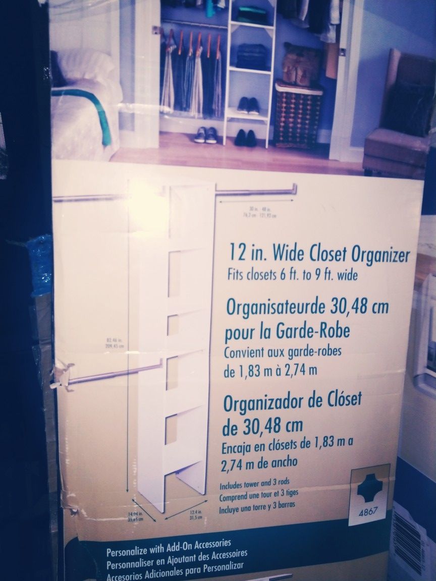 12 " Wide Closet Organizer