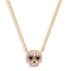 Pearls Skull Necklace