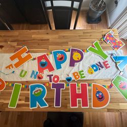 Elmo Party Kit – Banner, Hanging Decor, Birthday Sign
