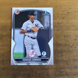 2023 BOWMAN MARCOS CABRERA 1ST BOWMAN CARD