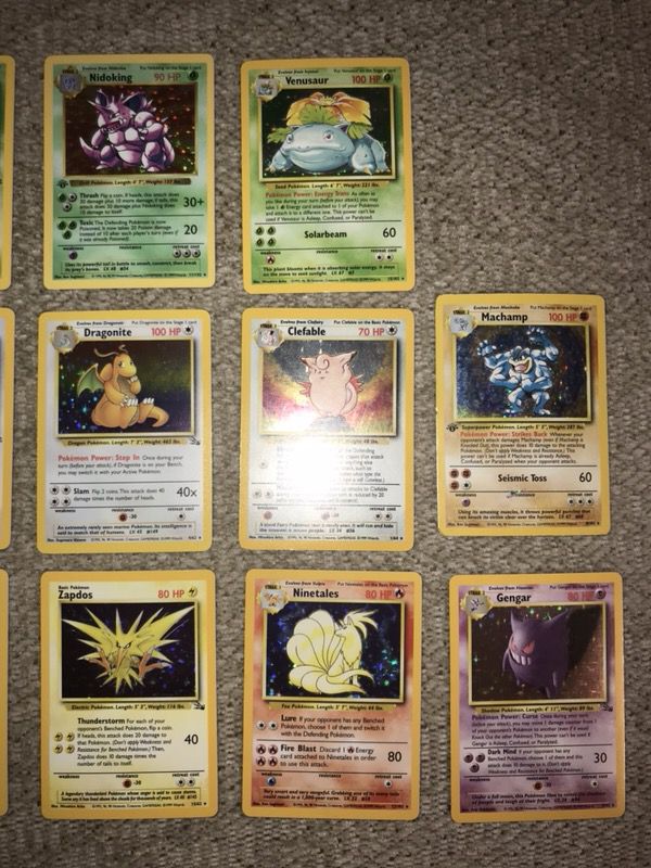 Holo Pokémon cards 1999