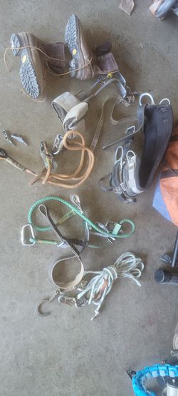 Climbing Belt (Squeeze),boots (10.5), Hooks, Bag