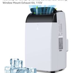 Portable Air Conditioner, Acekool 12000 BTU 3 in 1 Air Cooler with Fan & Dehumidifier, Quiet AC Unit Cools Rooms up to 450 sq. ft, Remote Control, Aut