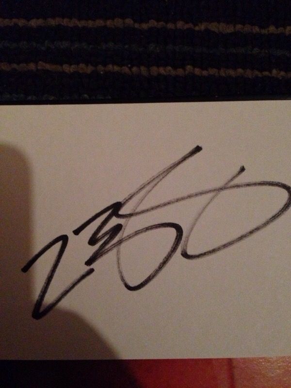 Signed lebron index card rookie auto