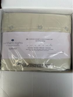 Northern Nighte 500TC Supima Ultimate Sheet Set with Extra Ca Pearl Linen Split King