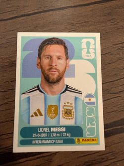 Panini album sticker Messi ARG 17