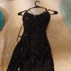 Black Strap Prom Dress