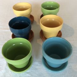 Ceramic Pots With Drainage Hole / Saucer 