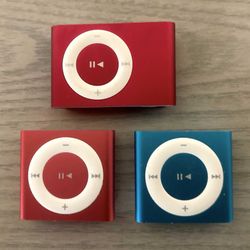 Pink and Blue iPod Shuffles