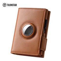 Leather RIFD  Men’s Wallets with Apple Air Tags Included.