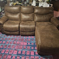 Electric Reclining Leather Couch ASAP 