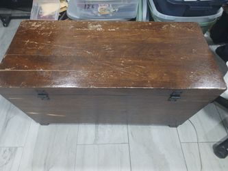 Large Heavy Wood Chest