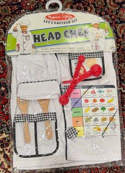 MELISSA & DOUG HEAD CHEF “ LET’S PRETEND SET”  3-6 YEARS COSTUME
