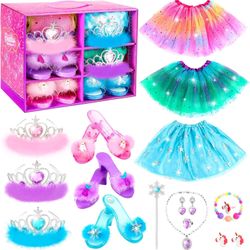 BRAND NEW Princess 3 Themes of Unicorn Mermaid Ice Princess Costumes Set for Girls Aged 3-6 Years Old