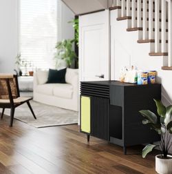 100% Brand New in box Black Side Table, Cat Litter Box Enclosure, Air Purifier & Scent Control, Scratching Mat