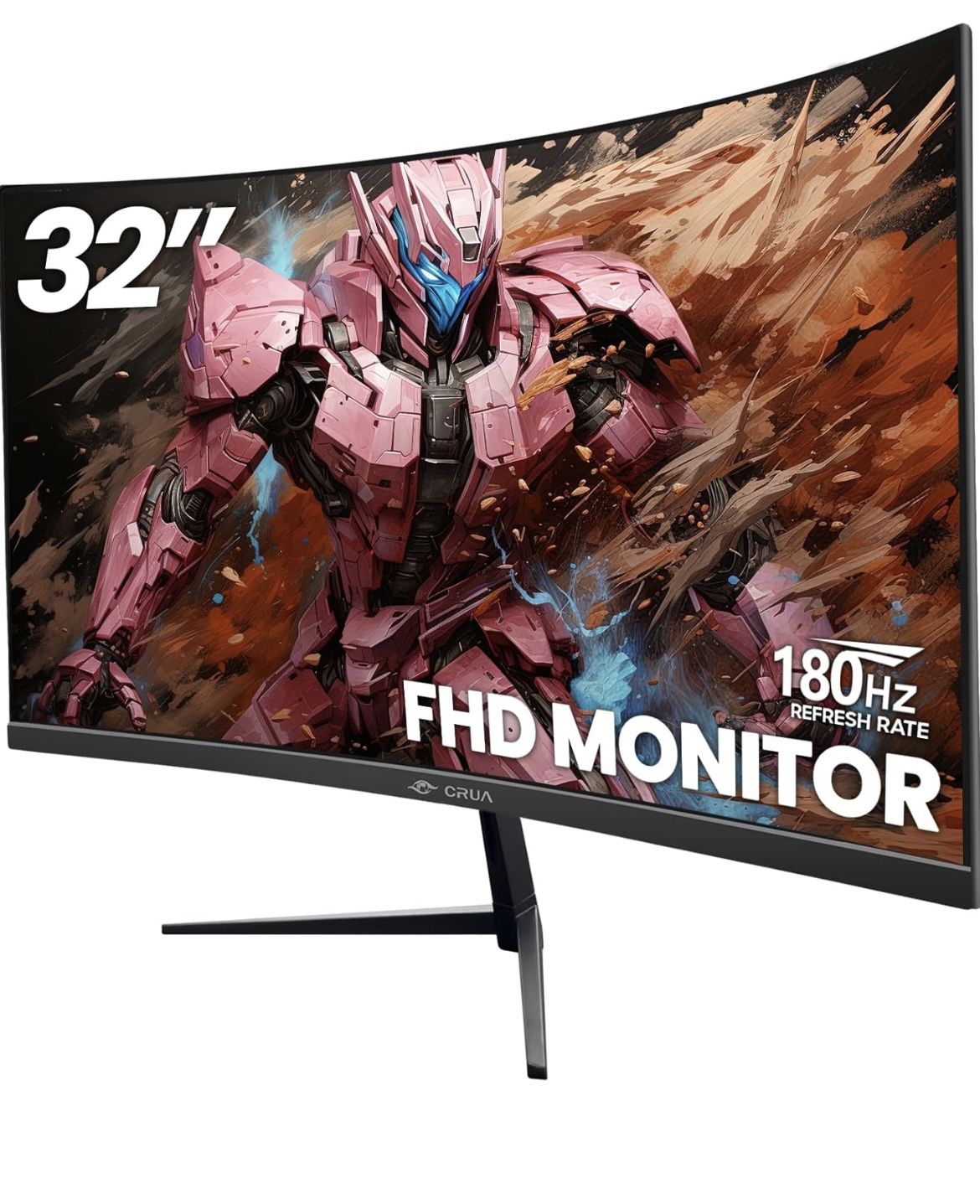 CRUA 32Inch Gaming Monitor, FHD(1920 * 1080P) VA Screen 144Hz/180Hz Curved Monitor