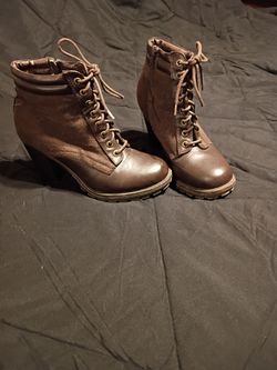 Bamboo brand lace up combat ankle boots
