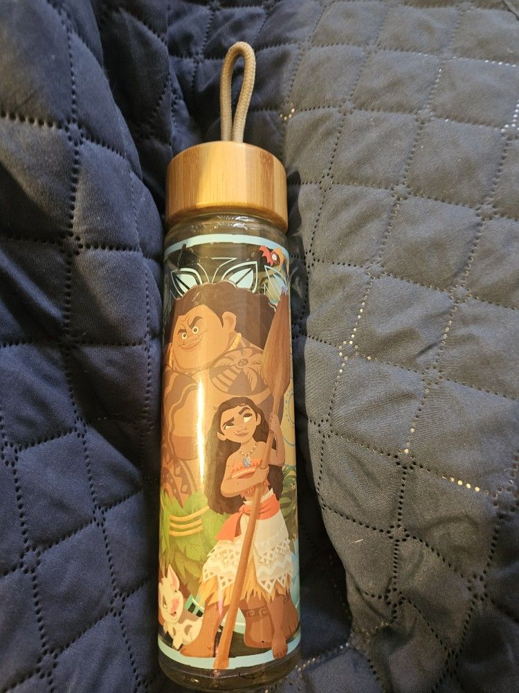 Disney Store Moana Glass Water Bottle