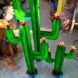 New Meta Painted Green " Saguaro's " 3 Sizes 