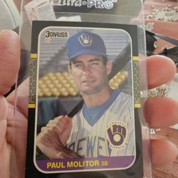 Paul Molitor Milwaukee Brewers '87 Donruss Baseball Card 