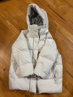 Kids Small Canada Goose White Puffer Down Jacket