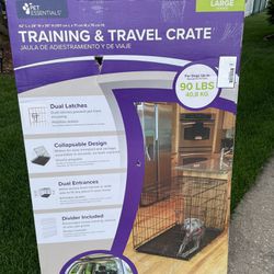 Large Dog Crate Training &Travel Collapsable