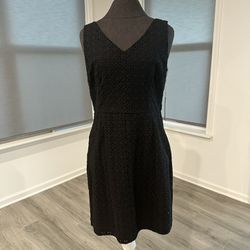 Matty M Black Eyelet Dress - Size medium
