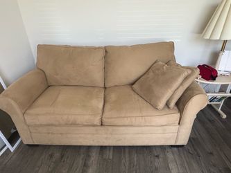“Modern Beige Loveseat